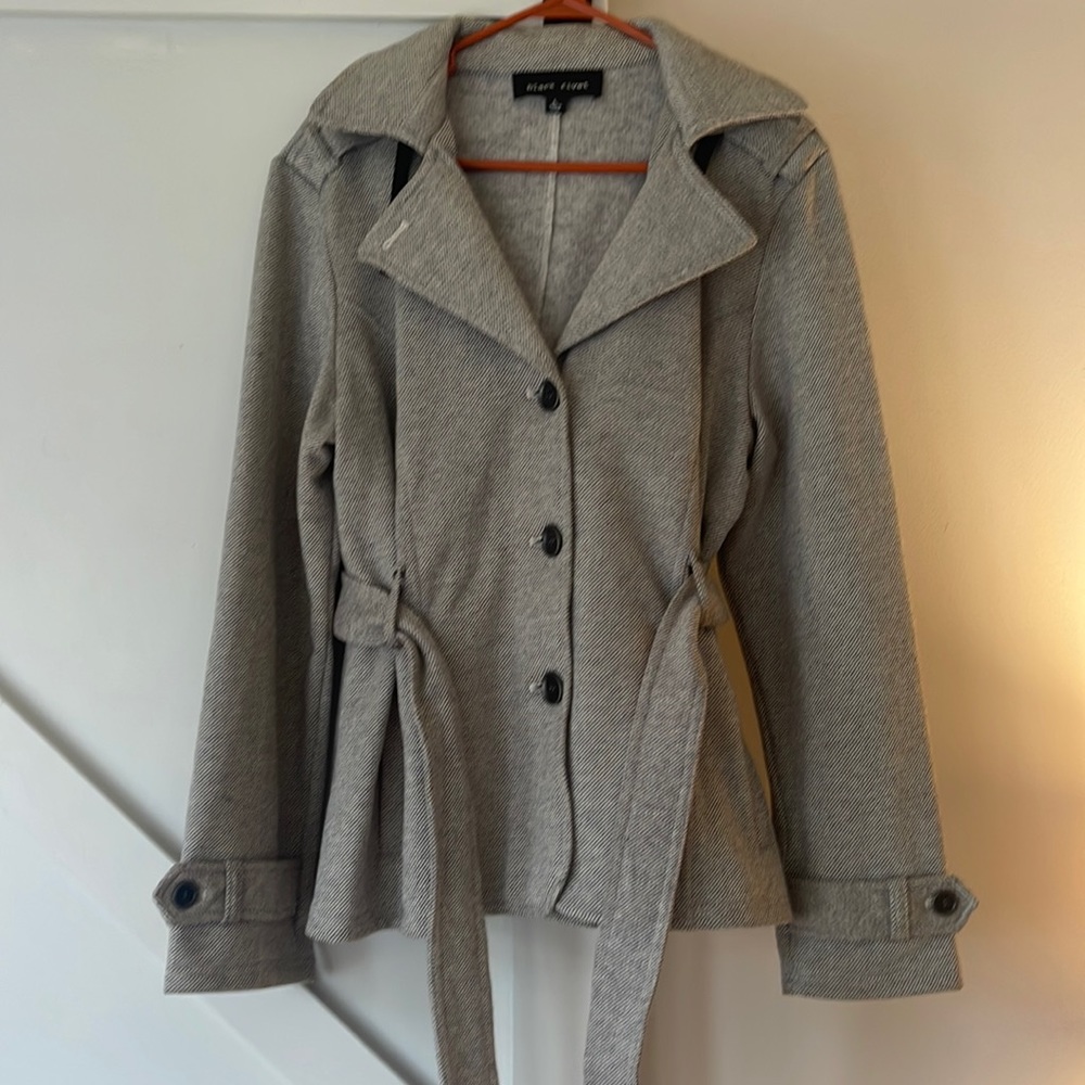 Cotton blend shirt jacket